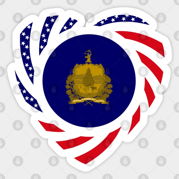 Vermont Murican Patriot Flag Series (Heart) Sticker by Village Values